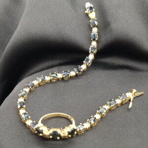Sapphire & Diamond Ring and Bracelet